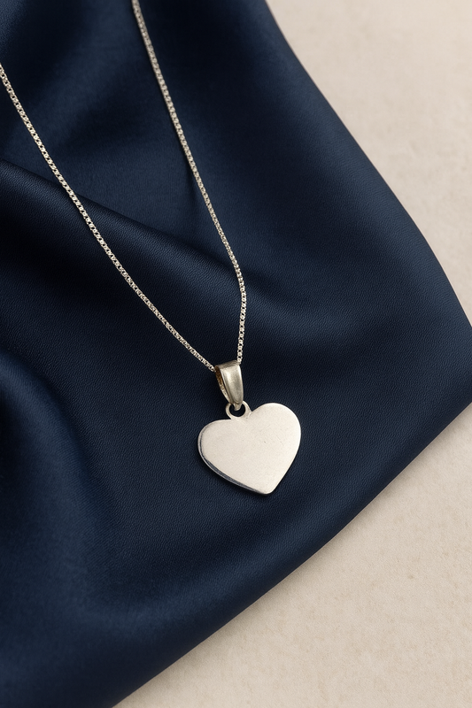 Medalla corazón plata 925