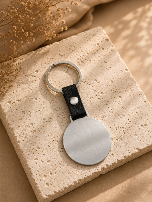Llavero Personalizado circular de Acero Inoxidable | Grabado Láser
